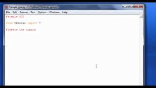 Basic Python Tutorial Creating a Graphical User Interface (GUI)