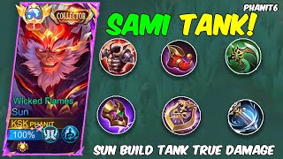 SUN TANK  😨 TRUE BUILD DAMAGE TOP GLOBAL 2024 | NEW BUILD TANK TOP ONE GLOBAL 2025 ~ MOBILE LEGENDS