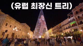 스페인 세비야 연말 야경🎄 유럽 최고 트리 보고 왔어요!