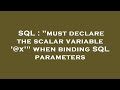 SQL : 