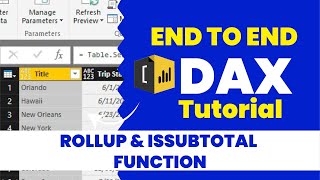 End-to-End DAX Tutorial | Power Bi | ROLLUP & ISSUBTOTAL FUNCTION | KSR Datavizon