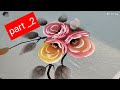 fabric painting on chinnon Dupatta tutorial for beginners part_ 2