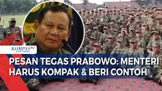 Prabowo Sampaikan Sejumlah Pesan di Akmil, Minta Menteri Kompak & Berikan Contoh Baik