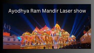 അയോദ്ധ്യ രാമ ക്ഷേത്രം  | Ayodhya Ram Mandir Laser show#shorts #shortvideo