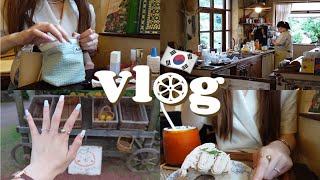 柚のVLOG｜22岁 独自在韩国旅居30天｜你们常问到的包中好物｜济州岛橘子咖啡厅