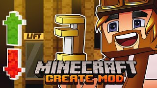 My Improved Create Mod Multi-Floor Elevator That Works At Any Speed - Create 0.5.0