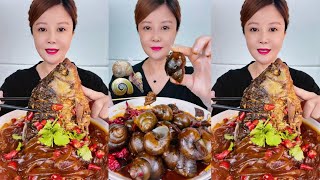 ASMR SPICY FISH FRY CURRY EATING SHOW | 생선구이 먹방 | 중국생선먹방/중국먹방/생선 먹방 | 생선찜스튜 먹방 | 바다달팽이 먹방 | 중국가정식 먹방