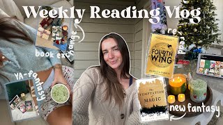 reading 4 fantasy books📖, book exchange💌, winter coziness❄️ | WEEKLY VLOG