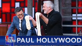 Paul Hollywood Bakes Bread From Scratch With Stephen Colbert