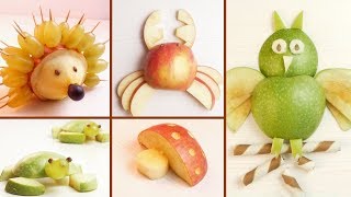 Fruit Carving Garnish | Apple Show | Apple Swan | Apple crab | Craftsbox