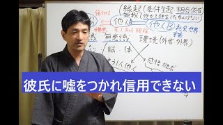 「彼氏に嘘をつかれて信用できなくなっている」（5min）