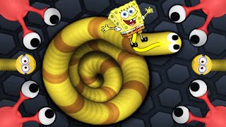 Slither.io Minion Vs SpongeBob Skin Mod | Immortal Snake Epic Slither.io Gameplay!