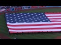 World Series game 2 Dodgers.Brad Paisley with fly over. National anthem