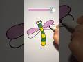 How to draw a dragonfly | Step by step drawing tutorial for kids