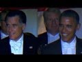 Romney, Obama poke fun at themselves