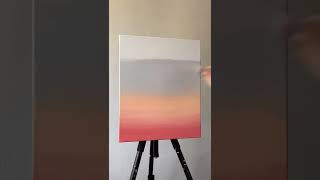 How I paint sunset clouds ⛅️ with acrylics 🎨 #shorts #acrylicpainting #art #painting #artwork