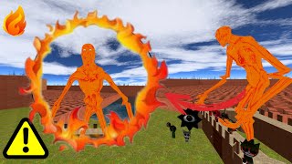 GIANT FIRE SCP-096 VS TOWER In Garry's Mod! INSANE ENDING