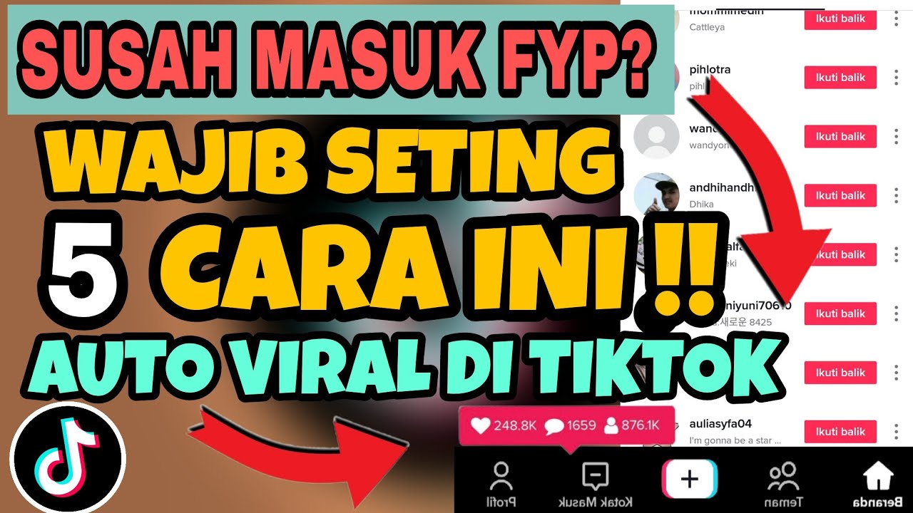 CARA MASUK FYP DI TIKTOK DENGAN SETING 5 CARA INI || WAJIB NONTON ...