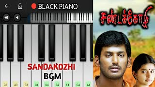 Sandakozhi Bgm In Piano | Vishal | MeeraJasmine| Lal | Yuvan Shankar Raja | Sandakozhi | Black Piano