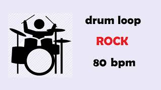 Rock 80 bpm drums - play along track