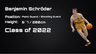 Benjamin Schröder 6‘7 Point Guard/Shooting Guard   Official ProB Highlights