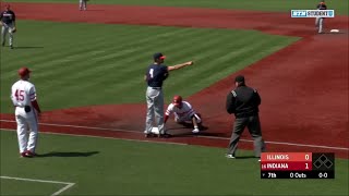 Illinois Baseball Highlights at No. 15 Indiana 4/28/18