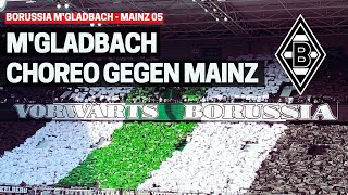 Mönchengladbach mit großer Choreo "Vorwärts Borussia" gegen Mainz 05 (04.09.2022)