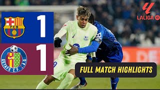 Getafe vs Barcelona 1-1 | All Goals \u0026 Highlights | La Liga 2025 | Matchday 20 4K| EA FC25 Gameplay