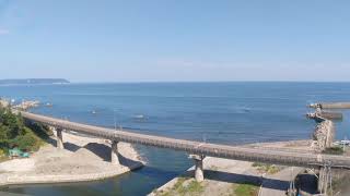 8Kワイド動画🚃三陸鉄道🚃堀内➡️白井海岸途中までの車窓(太平洋リアス式海岸)🚃💨