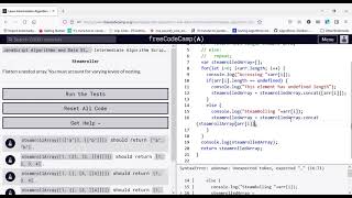 JavaScript Algorithm Scripting - DeNesting nested Arrays (Steamroller solution)
