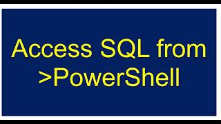 Accessing SQL from PowerShell #shorts