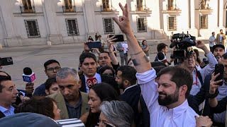 Chile's Boric meets supporters celebrating his 1st year in office