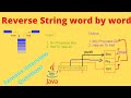 Reverse string word by word in java (using stack with examples)