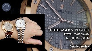 Audemars Piguet Royal Oak 37mm solid 18kt rose gold: Detailed review, Rolex comparison and macro