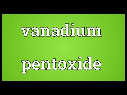 Where is vanadium pentoxide used?