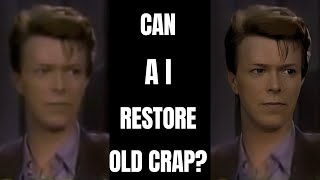 DAVID BOWIE AI VIDEO RESTORATION - AMAZING DIFFERENCE, SEE THE COMPARISON AND FULL RESTORATION