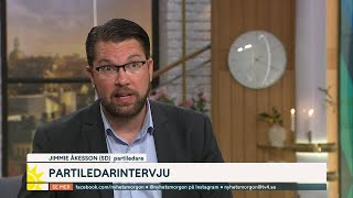 Jimmie Åkesson (SD): Målet är att ingå i regering efter valet | Nyhetsmorgon | TV4 & TV4 Play