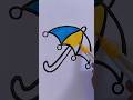 Easily to Drawing Umbrella ☔ || Kids Drawing Videos #art #kids