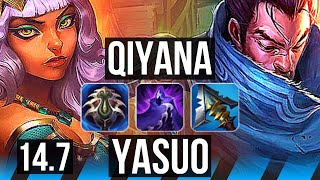 QIYANA vs YASUO (MID) | 1500+ games, Legendary, 16/4/10 | EUW Master | 14.7