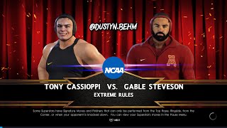 NCAA College Wrestling Video Game Gable Steveson Minnesota vs Tony Cassioppi Iowa Heavyweight