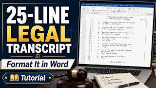 How to Format a 25-Line Legal Transcript in Microsoft Word