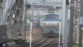 EF66-110牽引福山レールエクスプレス　西明石駅通過