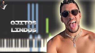 Bad Bunny (ft. Bomba Estéreo) - Ojitos Lindos | Piano Tutorial / Partitura / Karaoke / MIDI