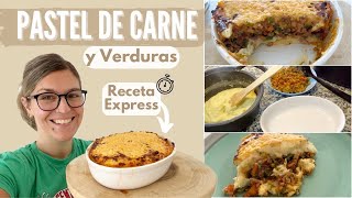 PASTEL DE CARNE y VERDURAS Express *Receta FÁCIL y RÁPIDA*