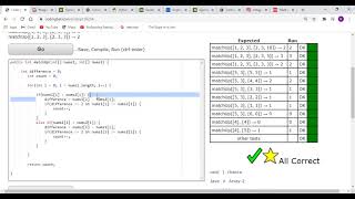 CodingBat - array2 - matchUp (3 solutions)