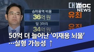 50억 더 늘어난 '이재용 뇌물'…실형 가능성 ↑ (2019.08.30/뉴스투데이/MBC)