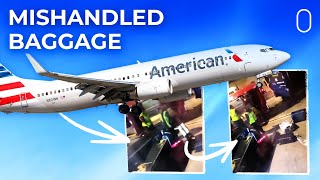 Caught On Camera: American Airlines Baggage Handlers Mishandling Bags