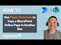 How to Copy SharePoint Online pages from one site to another