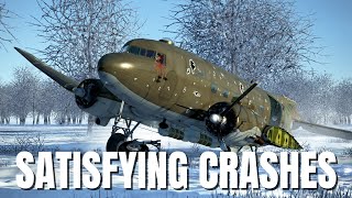 Satisfying Airplane Crashes & Cracked Wings Survival! V263 | IL-2 Sturmovik Flight Simulator Crashes