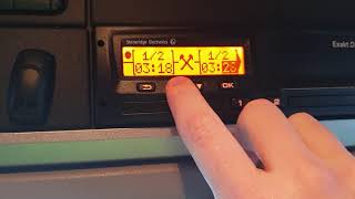 How to do a manual entry on a Stoneridge Digital Tachograph